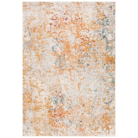 Safavieh 6 x 9 ft. Madison 400 Power Loomed Rectangle Area Rug Ivory & Orange MAD453B-6